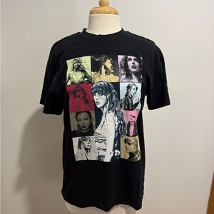 Official Taylor Swift Eras Tour Graphic Black T-Shirt Small